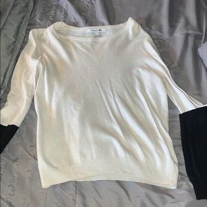 White and Black Forever 21 sweater